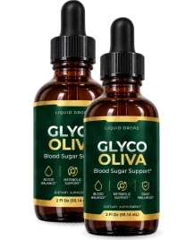 Two GlycoOliva liquid drops bottles